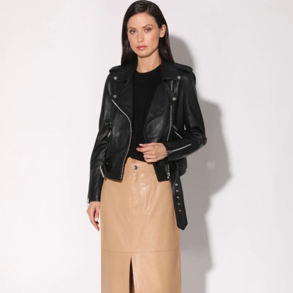 New With Tag Walter Baker Leather Allison Moto Jacket - Picture 5 of 10